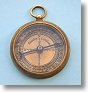Antique Open Faced Brass Pocket Compass