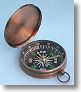 Copper-Colored Lightweight Brass Pocket Compass