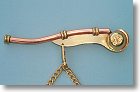 Brass and Copper Boatswain's Pipe with Chain